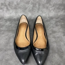 Corso Como Julia Womens Black Leather Slip On Pointed Ballet Shoe Flats Size 7 M