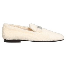 DOLCE & GABBANA Shoes White Fur Shearling Men Dress Loafers EU41 / US8 900usd