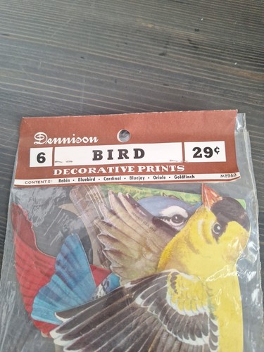 Vintage Paket Dennison Marke Vogel Deko Stanzdrucke aus den USA - Bild 3 von 4