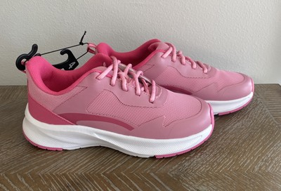 Athletic Works Youth Girl's Mesh Jogger Sneakers Shoes Pink Memory Foam Sz 4