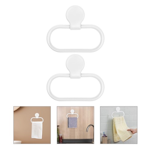 2 Pcs Selbstklebender Handtuchring Handtuchhalter Fürs Badezimmer - Bild 7 von 12