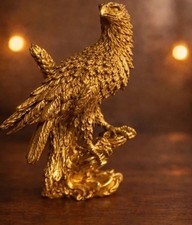 Adler Statue goldfarben – Dekofigur – ca. 15 cm – detailreich