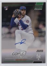 2022 Topps Stadium Club Chrome Green Refractor 19/99 Tylor Megill Auto 8d2