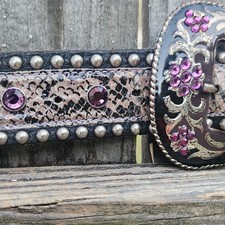 LEATHEROCK Leather Animal Print Belts for Women for sale | eBay display picture 3