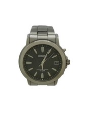 SEIKO Solar Wristwatch Analog BLK SLV SBTM169