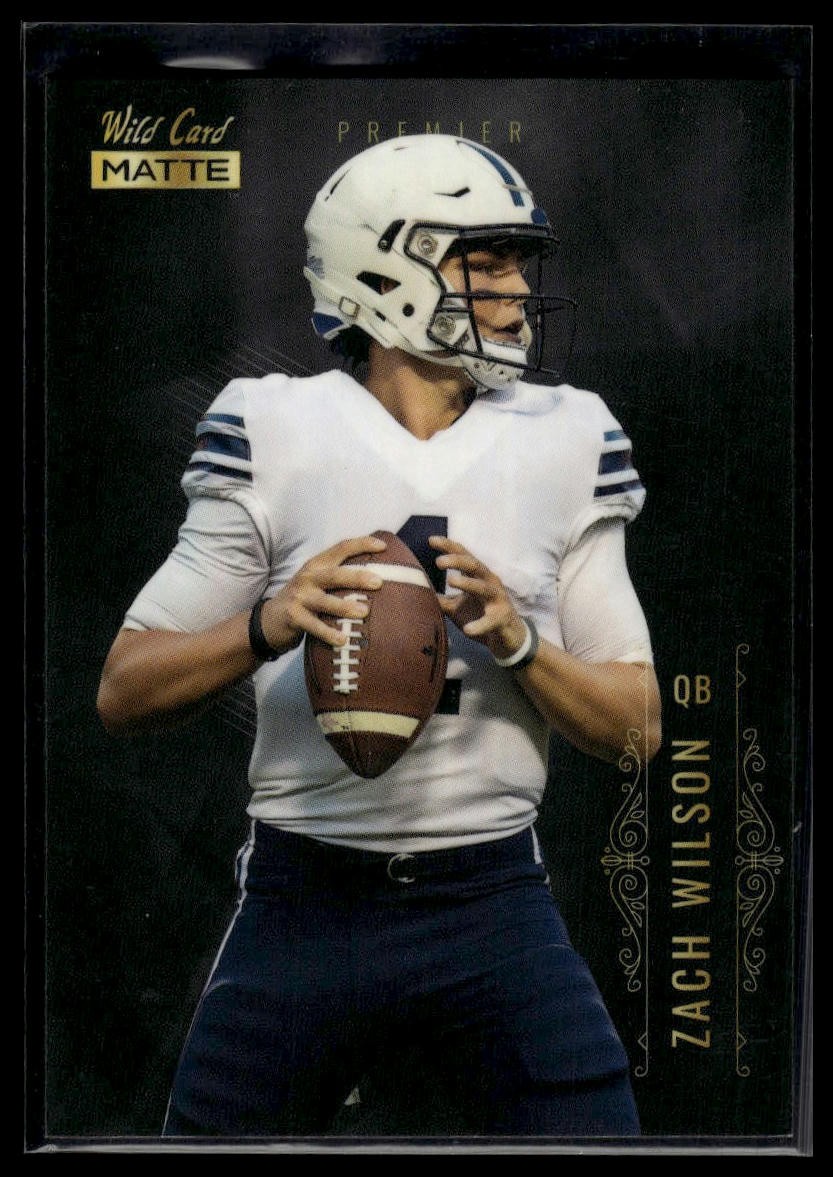 2021 Wild Card Matte White #MBC-5 Zach Wilson Black