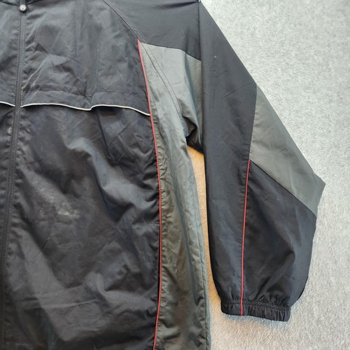 Weatherproof Performance Jacket Mens 2XL Black Gray Full Zip Windbreaker Raglan - 第 4/11 張圖片