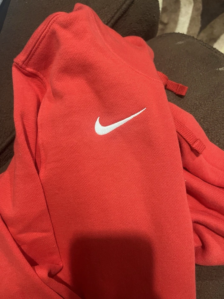 Sudadera con capucha Nike Sportswear Club polar para mujer pequeña roja nueva con etiquetas Foto 2 de 3