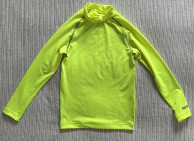 Rhino Kinder Basisschicht - Langarmshirt - Fußball - Rugby Fluo Yel LY/XLY 10-12