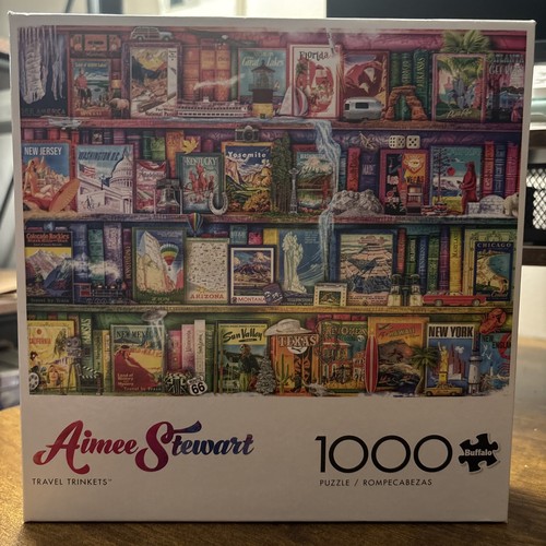 NEW Buffalo Games Aimee Stewart TRAVEL TRINKETS 1000 piece puzzle
