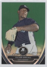 2013 Bowman Platinum Prospects Chrome Green Refractor 85/399 Victor Sanchez 0w6