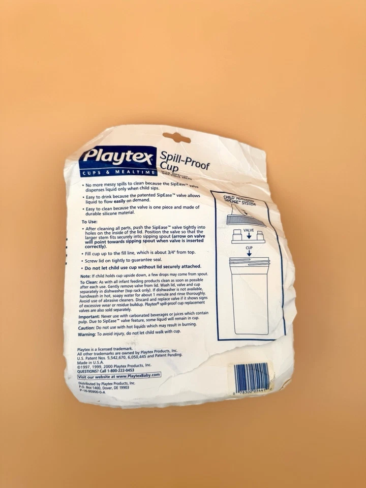 Taza para sorber a prueba de derrames Playtex 1999 diseño de cohete de pescado 10 oz EE. UU. Foto 4 de 4