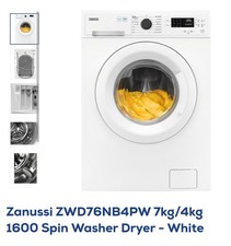 Image of Brand NEW never used Zanussi ZWD76NB4PW 7kg/4kg 1600 Spin Washer Dryer - White