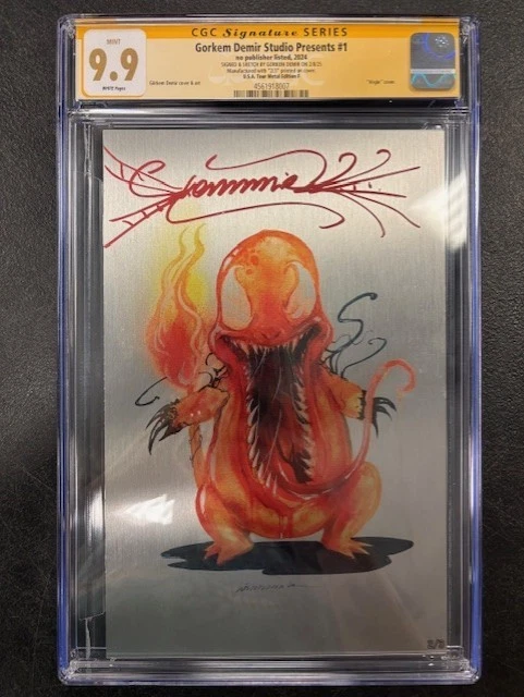 Gorkem Demir Studio Presents #1 Metal Sketch/Signed CGC 9.9 2024 GCB#8007 TCGC
