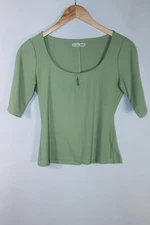 Reformation Jeans Women's Medium Green Ribbed Top