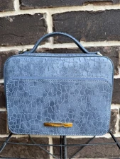 NWT $345 BRAHMIN Tori Crossbody leather Bellbottom Blue Zostera denim color