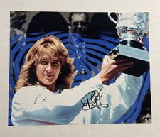 STEFFI GRAF HAND SIGNED 8x10 PHOTO AUTOGRAPHED TENNIS LEGEND RARE COA