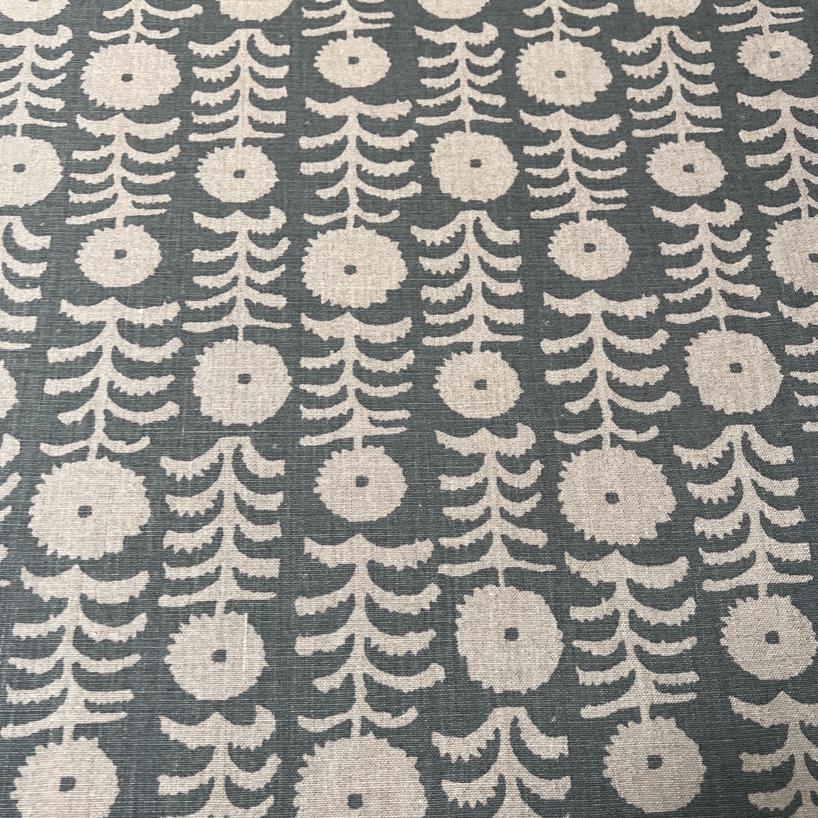 Penny Morrison Killi Fabric Blue Duck Egg On Natural 6 Yd Avail. Sold Bty
