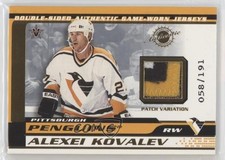 2001 Pacific Vanguard Game-Used Jersey /191 Alex Kovalev Alexei Kip Miller Patch
