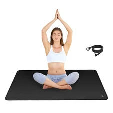 Grounding Mat for Bed, Grounding Pad for Sleep, Anti-Slip Carbon PU Leather,G...