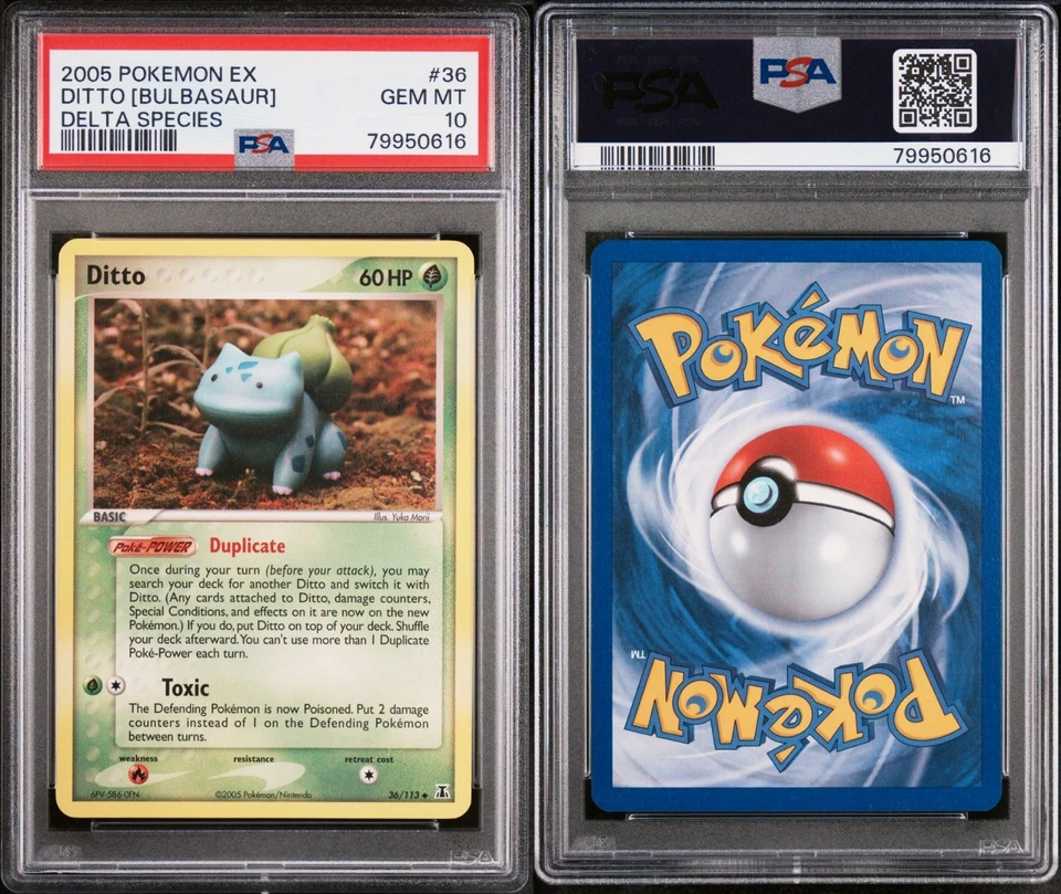 PSA 10 Ditto Bulbasaur Ex Delta Species POP 32 Pokemon 2005 Mint Rare - Image 3 of 3