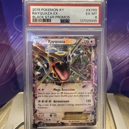 Rayquaza EX (Shiny) XY69 XY Holo PSA 6 EX-MT. Great Condition!!