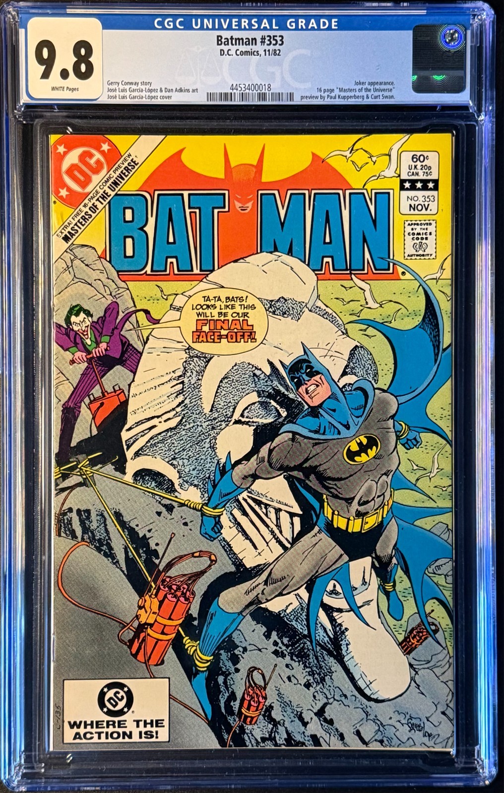 洋書 Batman #353 CGC 9.6 Joker Cover Batman #353 Value - GoCollect