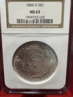 1884-O Morgan Silver Dollar NGC MS63 S$1 New Orleans Minted No Reserve