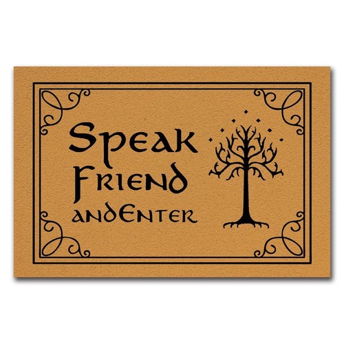 Accssoey Funny Door Mat Speak Friend Doormats for Indoor Entrance Home Front Po