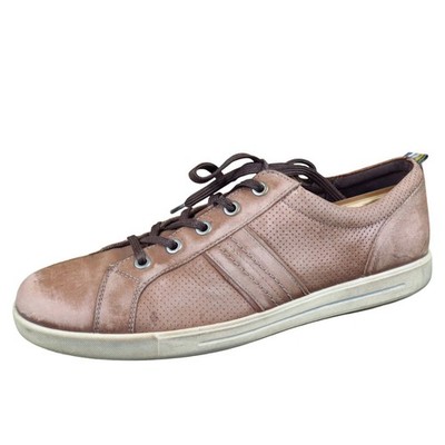 ECCO Soft 7 Men Casual Sneaker Shoe Size 46 Everyday Walking Brown Leather