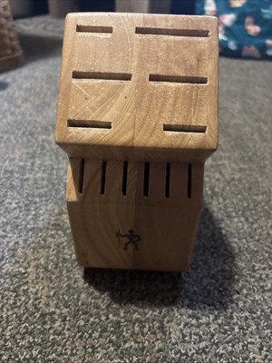 JA Henckels Maple Wood 12 Slot Knife Block Professional Heavy Duty Maple Clean