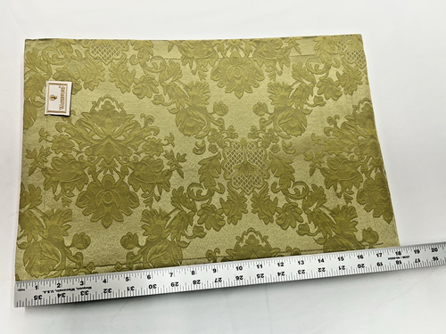 VTG WATERFORD Set of 4 Placemats & Dinner Napkins Damask Green Cotton /Polyester - Picture 7 of 12