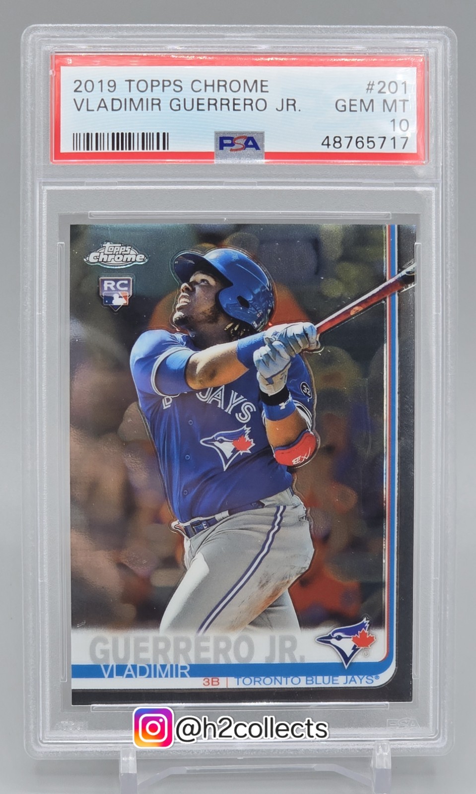 Vladimir Guerrero Jr ROOKIE 2019 Topps Chrome Baseball #201 PSA 10 Blue Jays RC