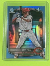 2025 Bowman Chrome Draft 1st Steele Hall Sky Blue Refractor #BDC-20 🔥