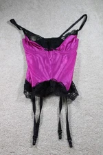 Frederick's of Hollywood Bustier Womens Medium Lingerie Garter Corset BarbieCore