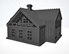 N Gauge Log Cabin Building 3D PLA Resin NG173