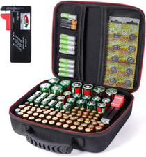 Battery Organizer Storage Case Box with Tester BT168 -For All Types Batteries Co