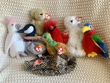 Lot Of 8 TY BEANIE BABIES, Retired  Tag Errors RARE.