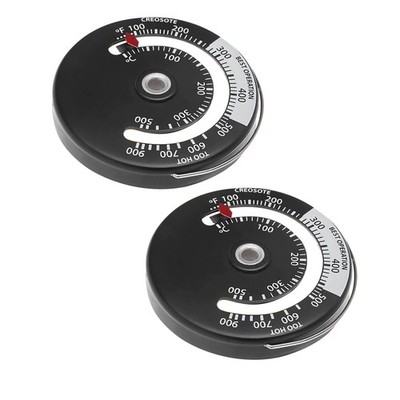 2 Stück Ofenrohr Thermometer Magnetisch für Holzofen Feuerstelle Wärme Monitor