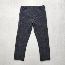Athletic Works Leggings Womens M Heathered Gray Ankle Stretch Yoga Activewear