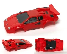 1988-97 TYCO Classic RED Lamborghini Narrow Slot Car Body Great Handling! #8924 
