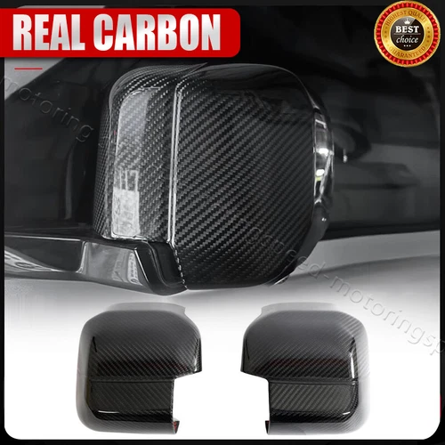 For Land Rover Defender 90 110 20UP Dry Carbon Fiber Rear View Mirror Cap Cover