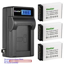 Kastar Battery LCD Wall Charger for Canon LP-E17 LPE17 Canon EOS 750D 760D DSLR