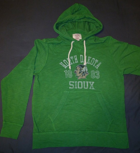 NORTH DAKOTA FIGHTING SIOUX HOCKEY HOODIE SWEATSHIRT 47 BRAND SZ