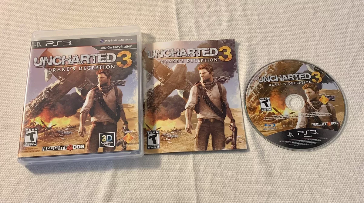 Uncharted 3: Drake's Deception (PS3, Sony PlayStation 3) Disc Only!!  711719823322