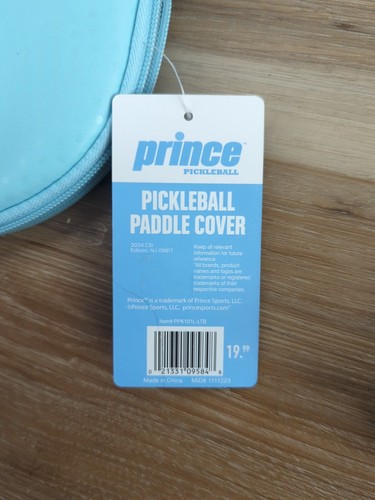 Prince Pickleball Pro Navy Blue Paddle & Light Blue Paddle Cover Both New - Picture 6 of 8