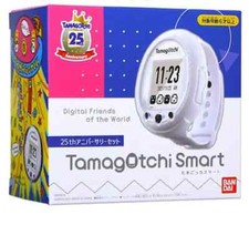 Tamagotchi Smart 25th Anniversary Set BANDAI White Color with TamaSma Card