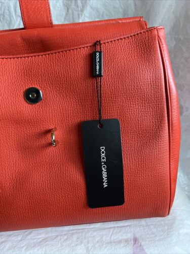 Dolce & Gabbana Medium Sicily Orange Leather 2 Ways bag