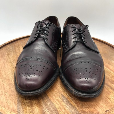 Allen Edmonds Stratton Mens 11.5 D Black Leather Cap Toe Brogue Oxford Shoes s-l400.jpg main image 2