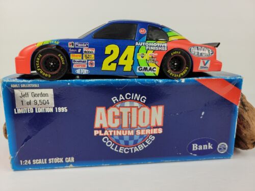 1995 NASCAR Jeff Gordon #24 Dupont Die Cast Bank w/Key 1:24 New In Box Old Stock - Picture 1 of 22